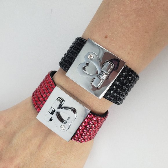 Pink & Black Bracelets